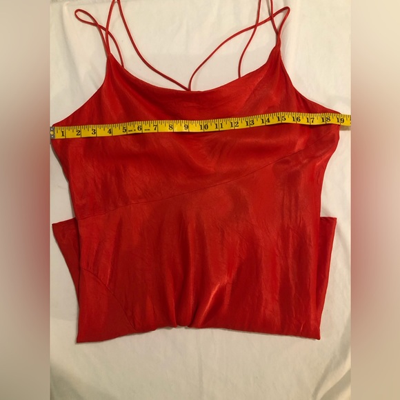 Zara orange slip dress with spaghetti straps, XL - Picture 4 of 11